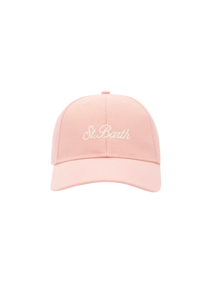 Baseball pink cotton linen cap - MC2 Saint Barth