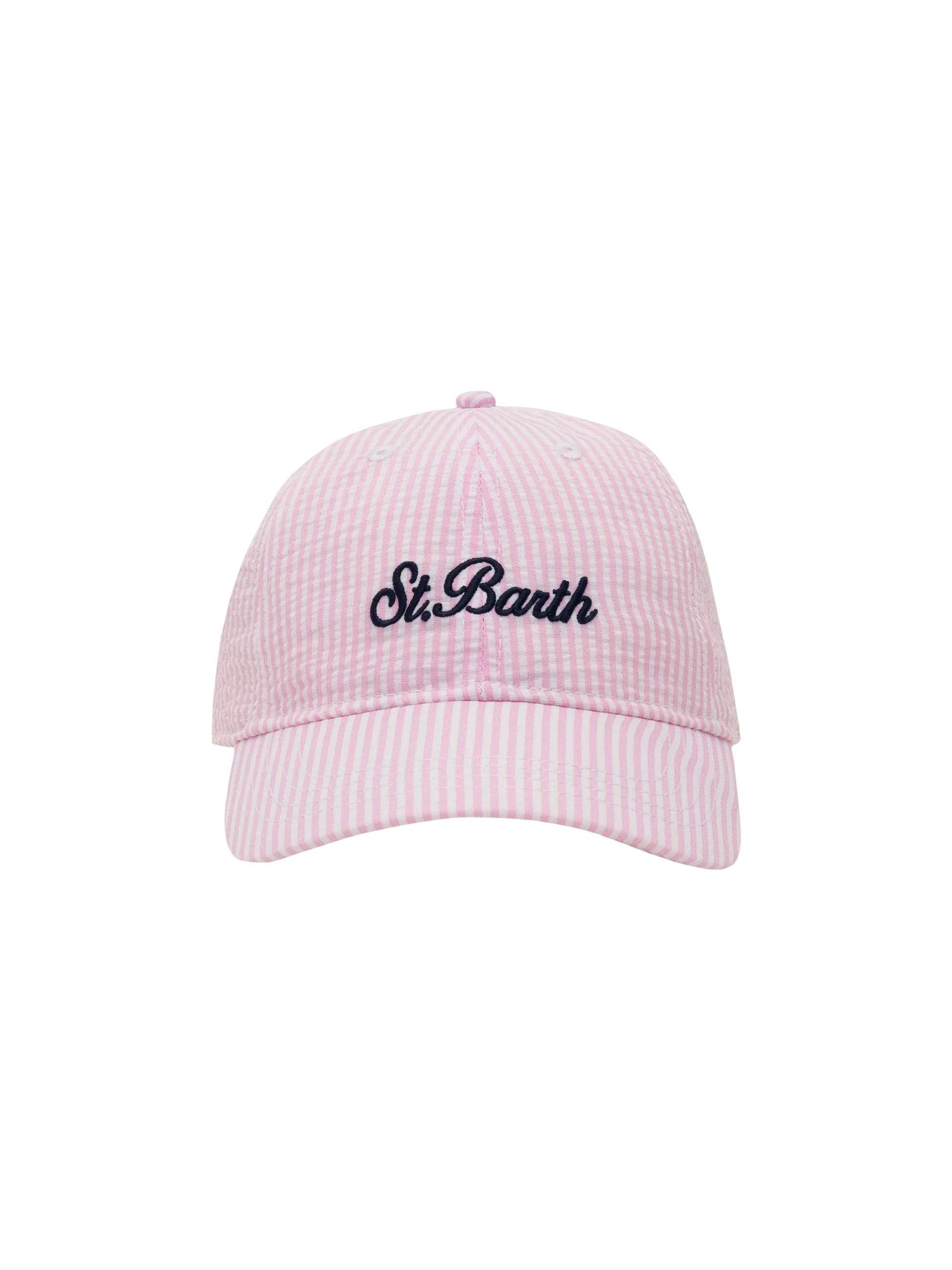 Baseball pink striped seersucker cap - MC2 Saint Barth
