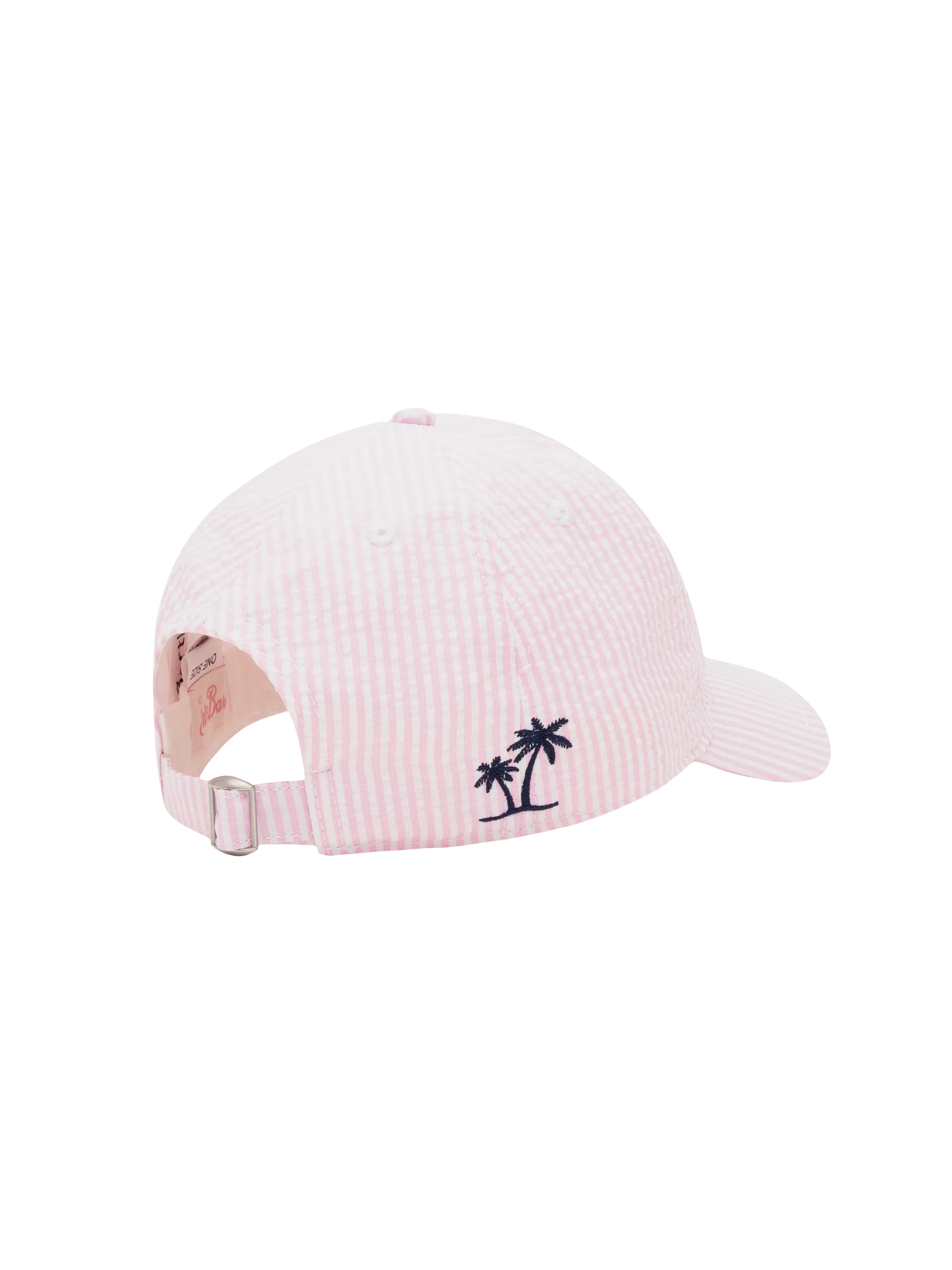 Baseball pink striped seersucker cap - MC2 Saint Barth