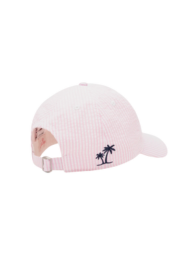 Baseball pink striped seersucker cap - MC2 Saint Barth