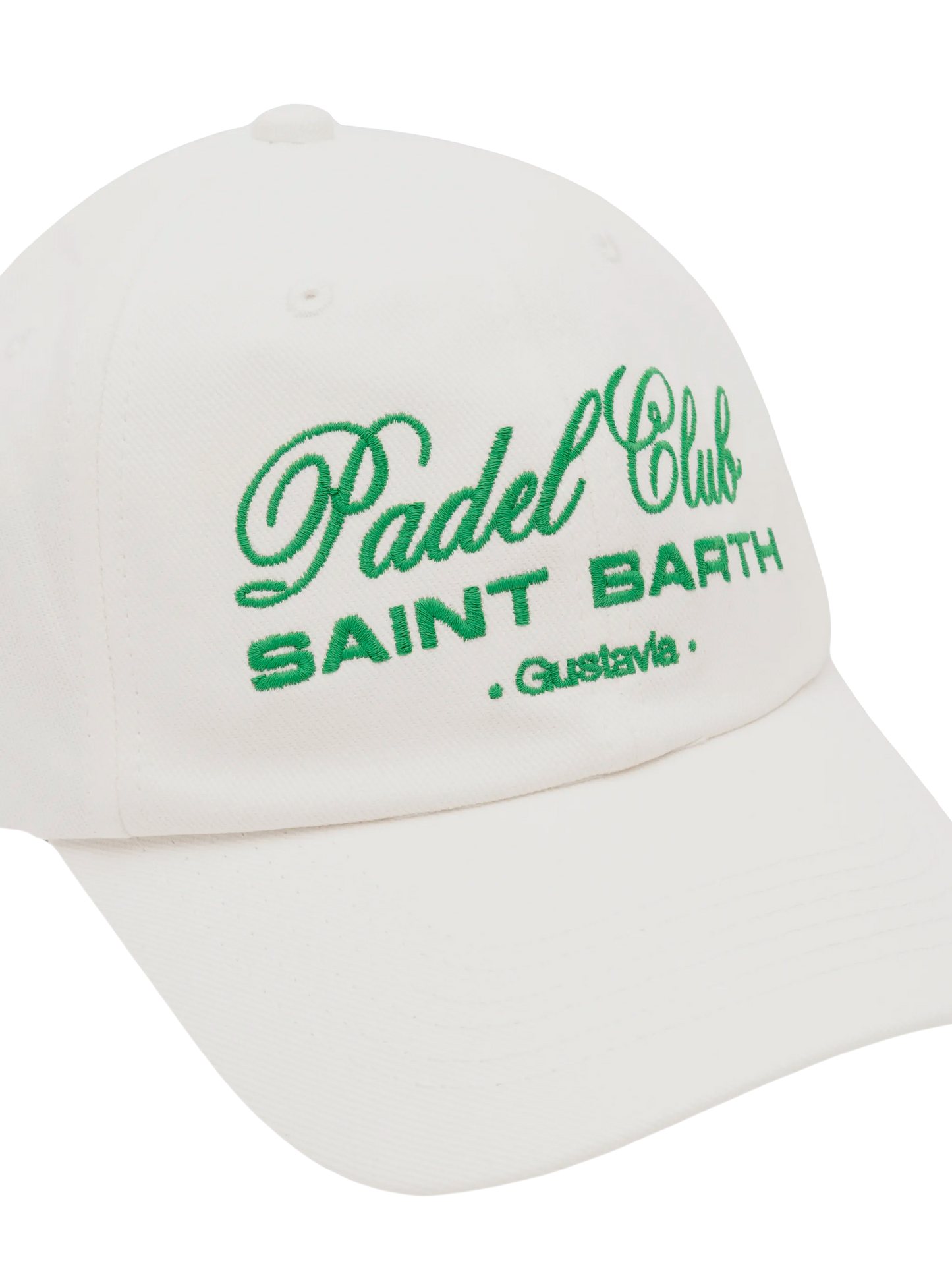 Cappellino da baseball in cotone bianco con ricamo