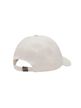 Cappellino da baseball in cotone bianco con ricamo