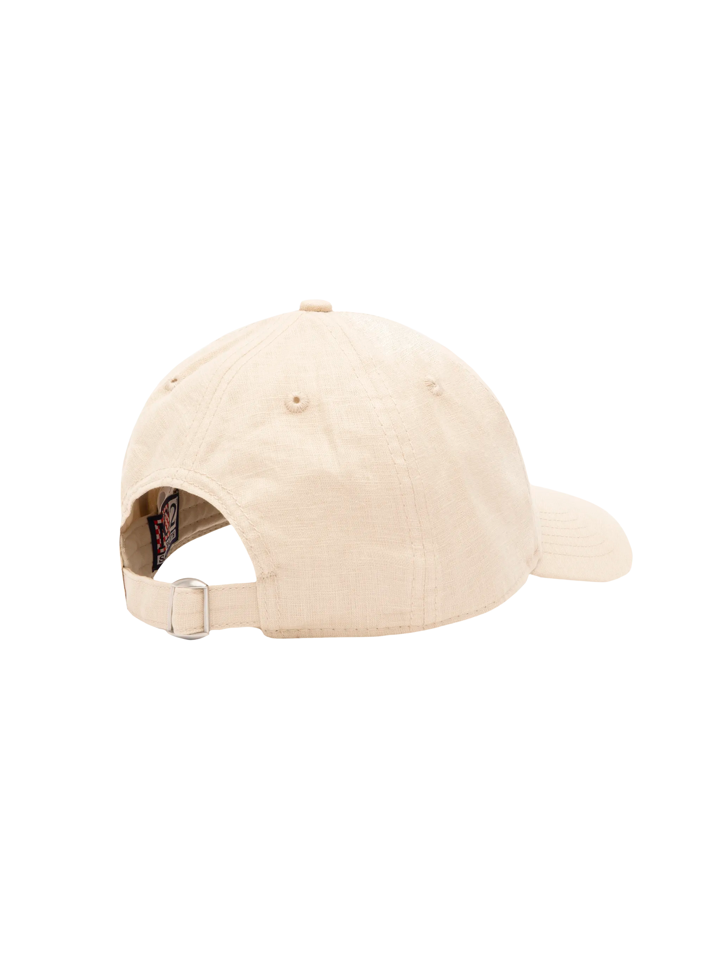 Cappellino da baseball in lino e cotone beige