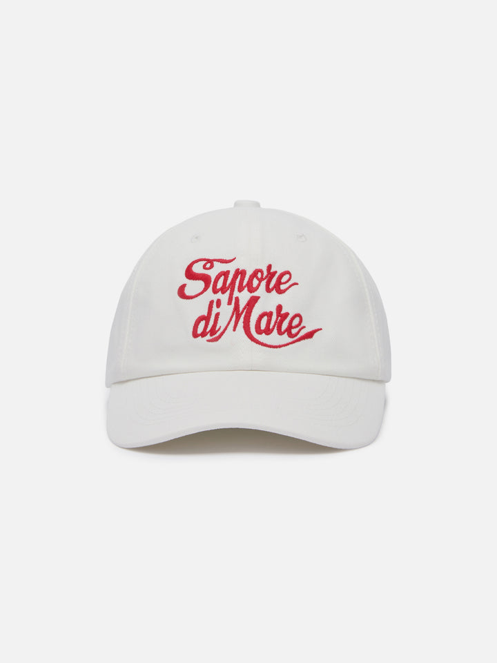 Baseballkappe aus weißer Baumwolle mit Stickerei | SAPORE DI MARE SPECIAL EDITION
