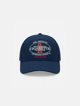 Baseballkappe mit Schirm in Navyblau mit Cigarette-Stickerei | CIGARETTE SPECIAL EDITION 
