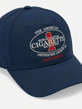 Baseballkappe mit Schirm in Navyblau mit Cigarette-Stickerei | CIGARETTE SPECIAL EDITION 