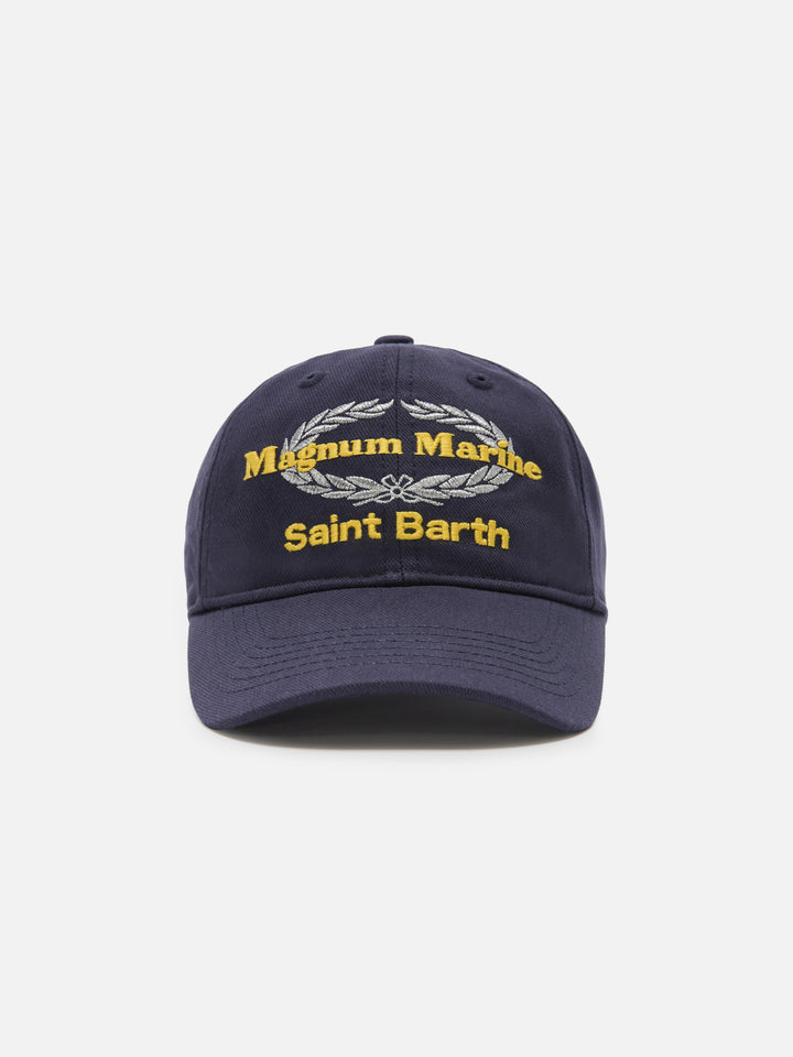 Baseball cap with visor in blue cotton with embroidery| Special Edition