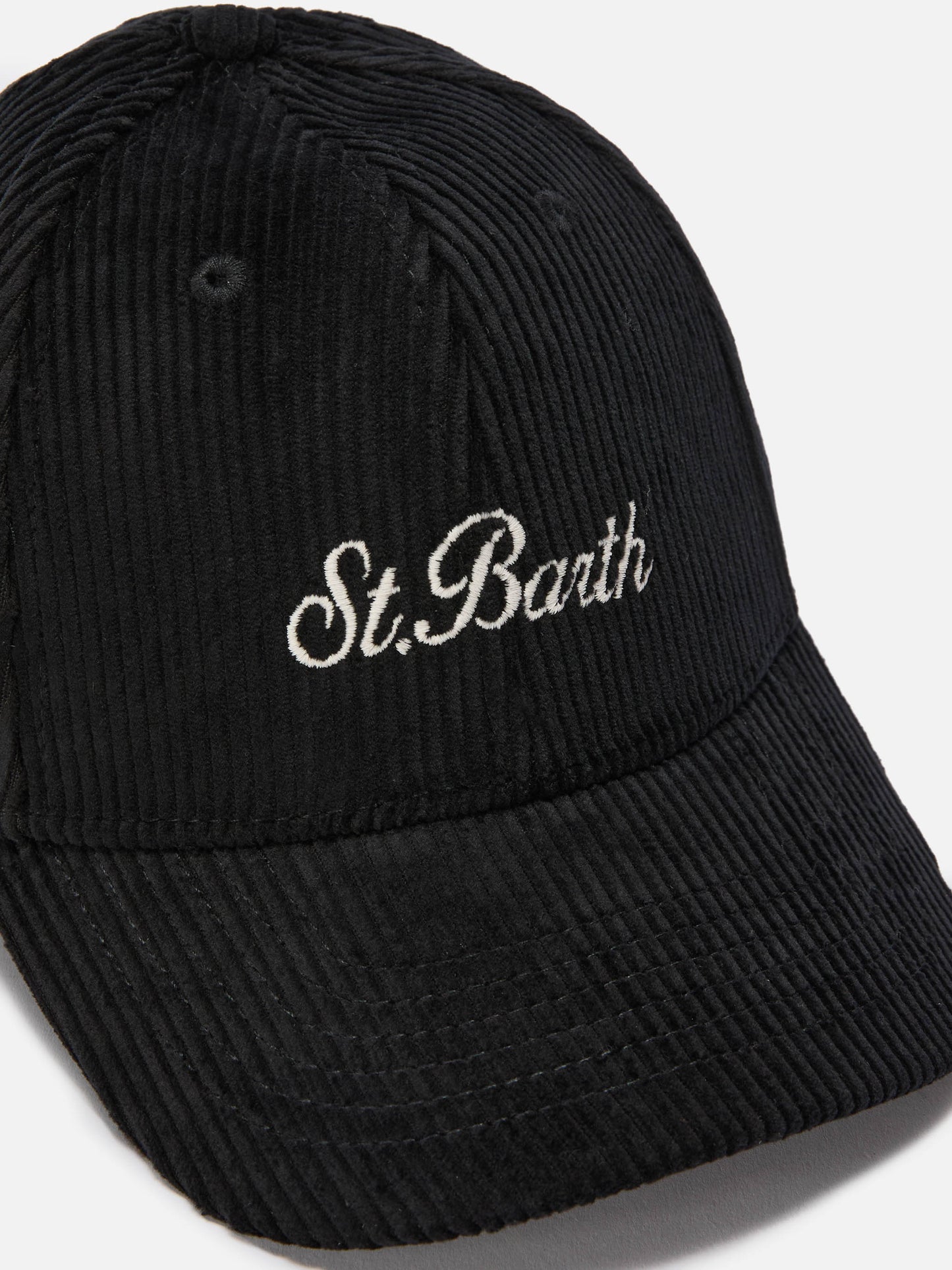 Cappello con visiera Baseball Corduroy in velluto a coste nero