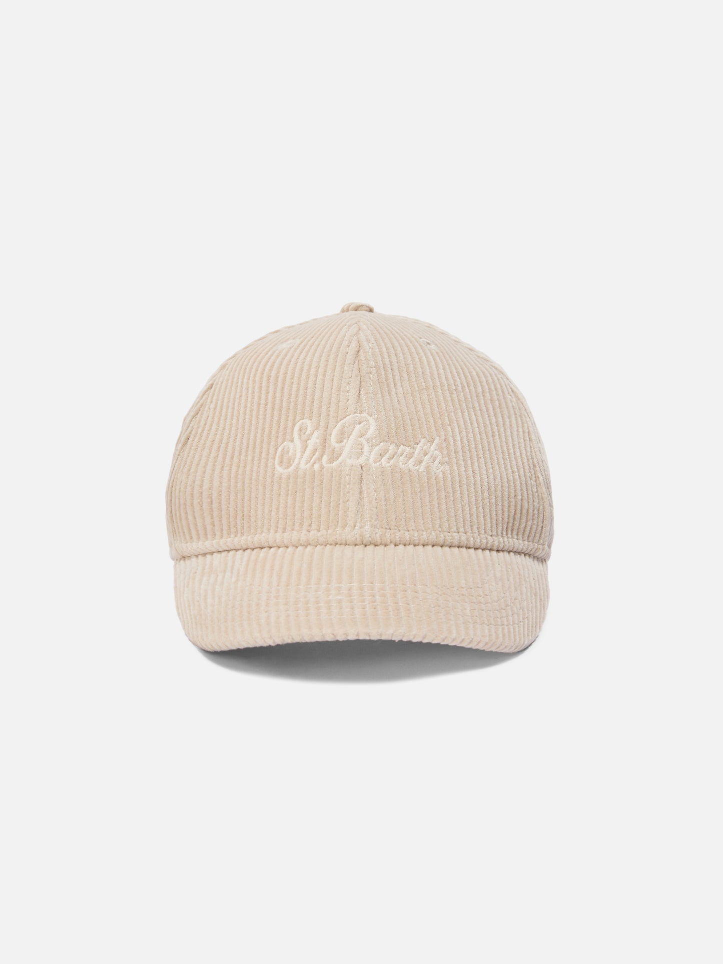 Cappello con visiera Baseball Corduroy in velluto a coste beige