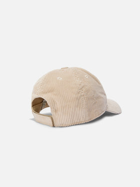 Cappello con visiera Baseball Corduroy in velluto a coste beige