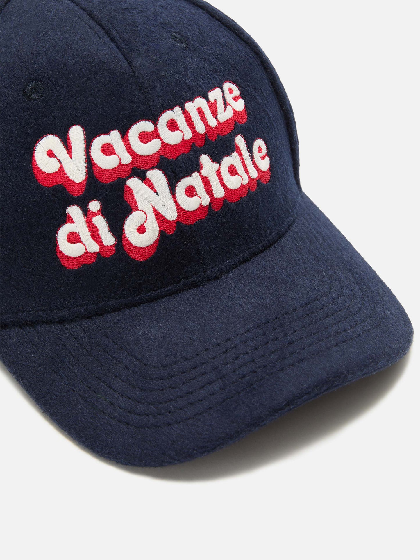 Baseball Cap Wool in wool blend with Christmas Vacation embroidery | VACANZE DI NATALE SPECIAL EDITION