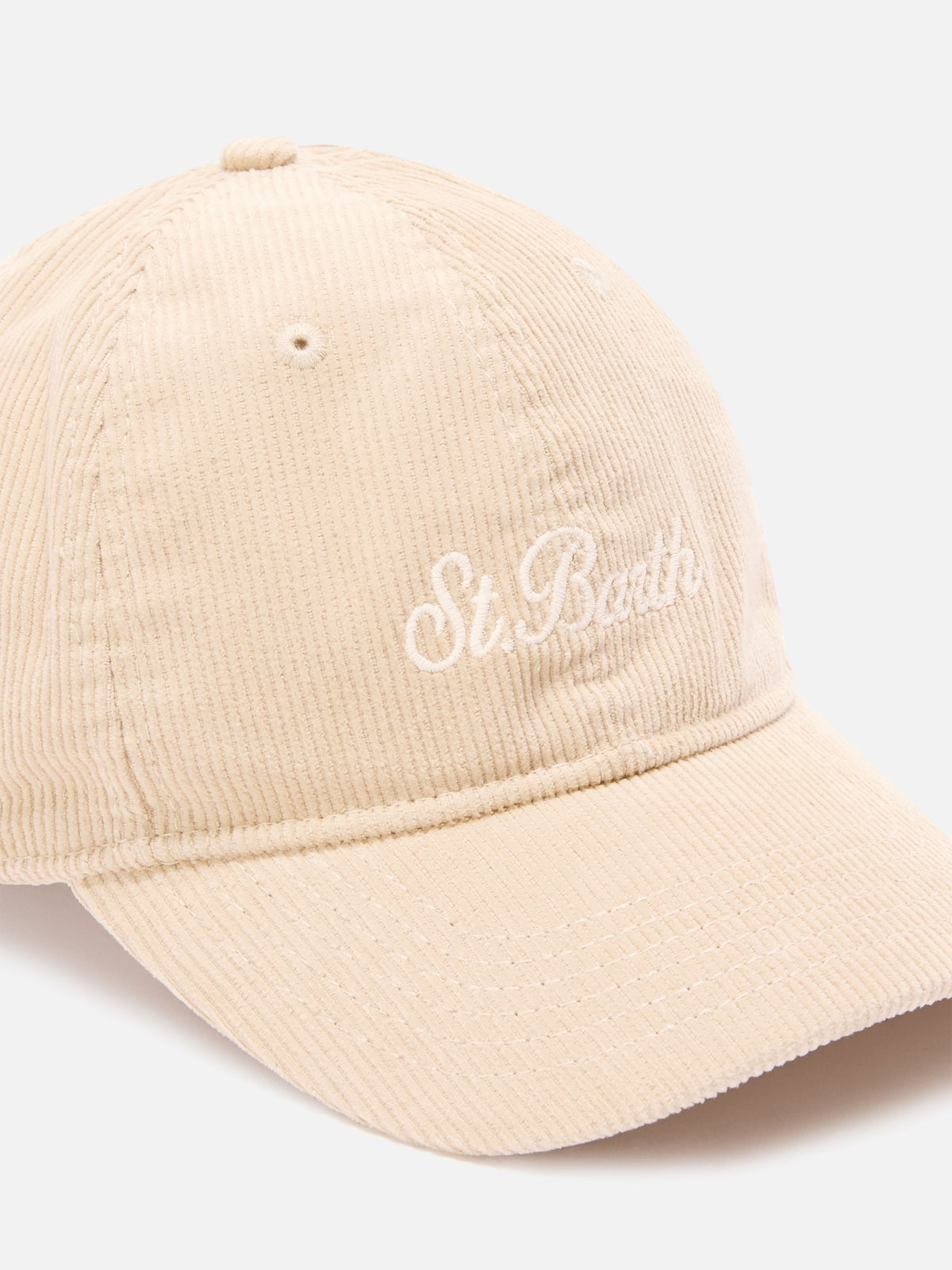 Gorra de pana gris Baseball con bordado del logo 