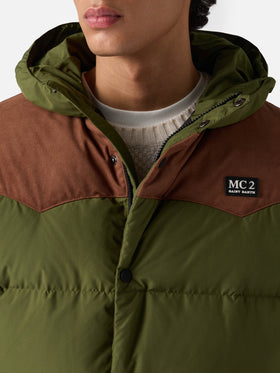 Man military green hooded down jacket Baxter