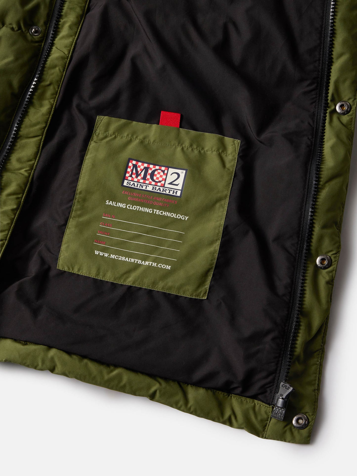 Man military green hooded down jacket Baxter