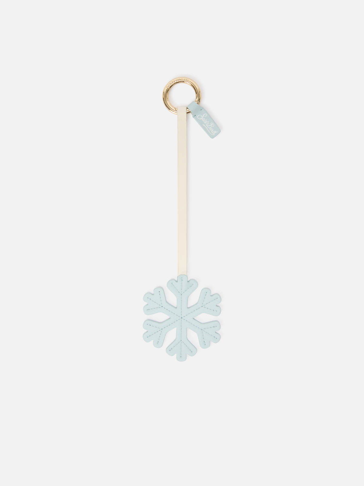 Sac en cuir blue clair charm en forme de flocon de neige 