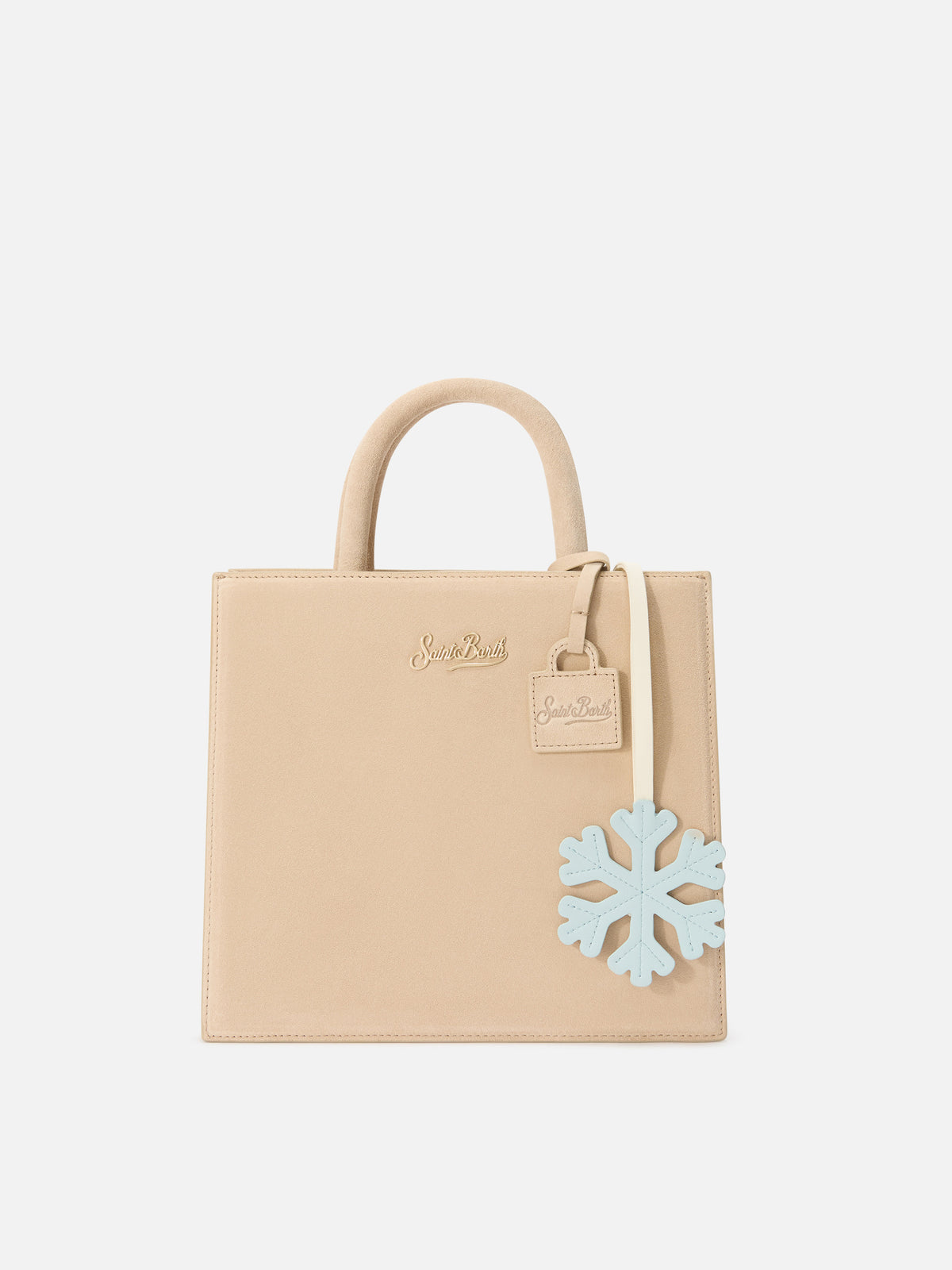 Sac en cuir blue clair charm en forme de flocon de neige 