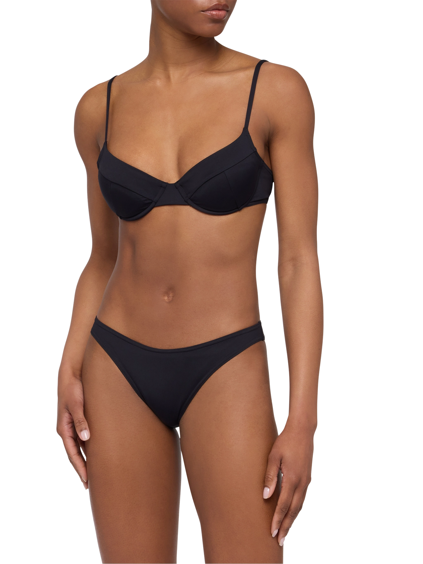 Lido black classic swim briefs - Bea underwired black bralette