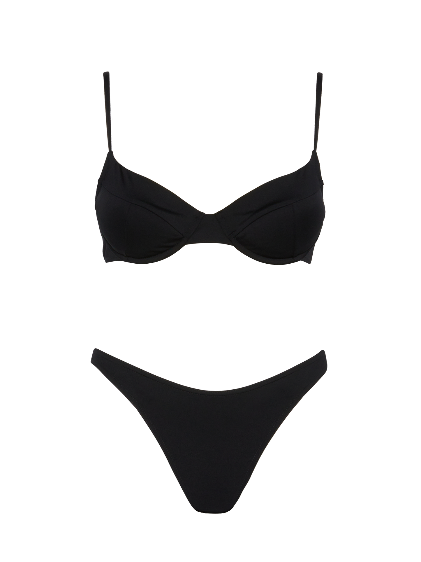 Lido black classic swim briefs - Bea underwired black bralette