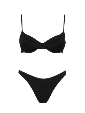 Lido black classic swim briefs - Bea underwired black bralette