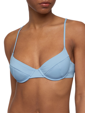 Bea underwired light blue bralette