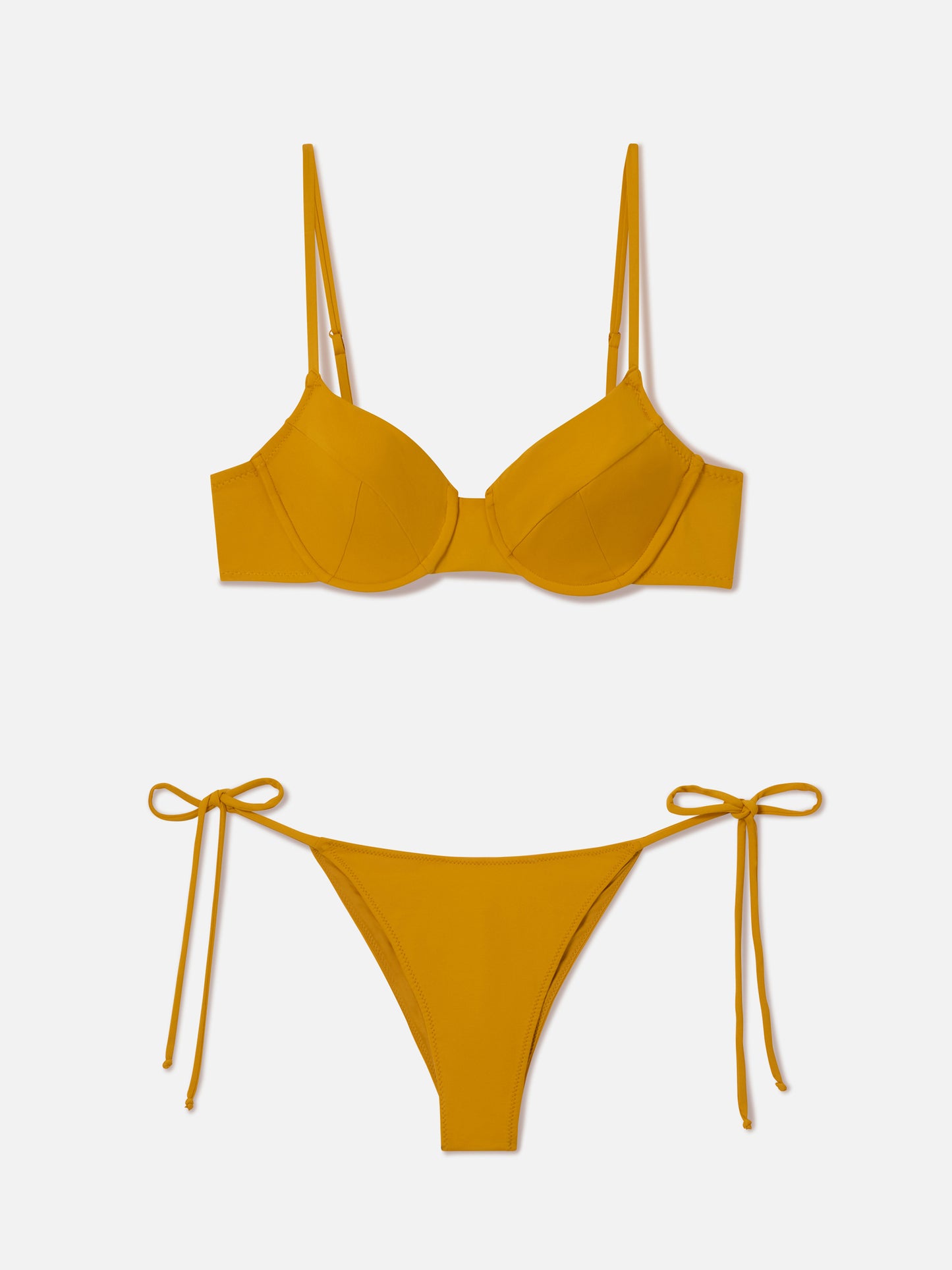 Bea Marielle Bügel-Bralette-Bikini in Ocker 