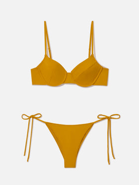 Bea Marielle Bügel-Bralette-Bikini in Ocker 