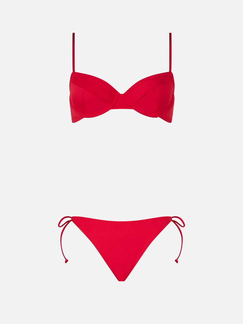 Bikini a bralette con ferretto rosso da donna Bea Virgo