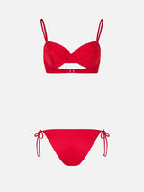 Bikini a bralette con ferretto rosso da donna Bea Virgo