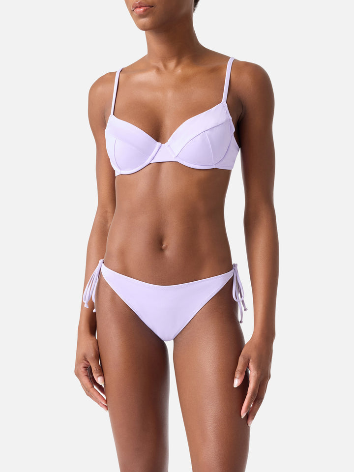 Bea Virgo lilac underwired bralette bikini