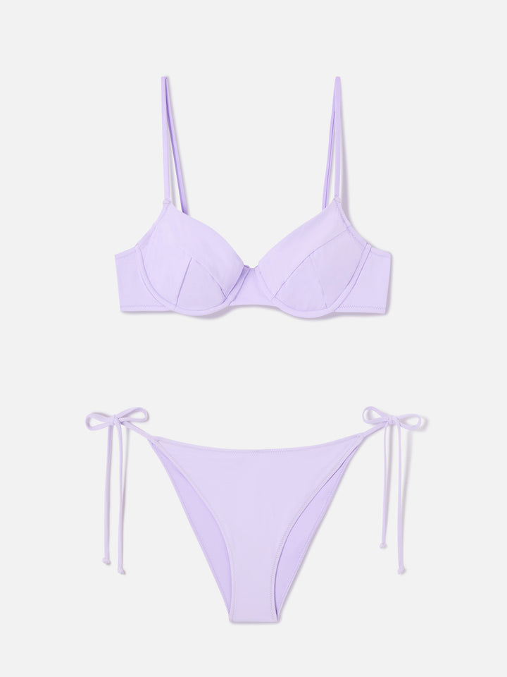 Bea Virgo lilac underwired bralette bikini