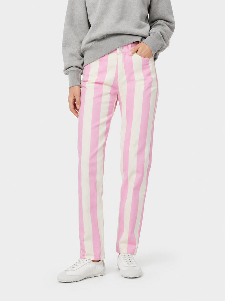 Jeans Belleville denim a righe rosa
