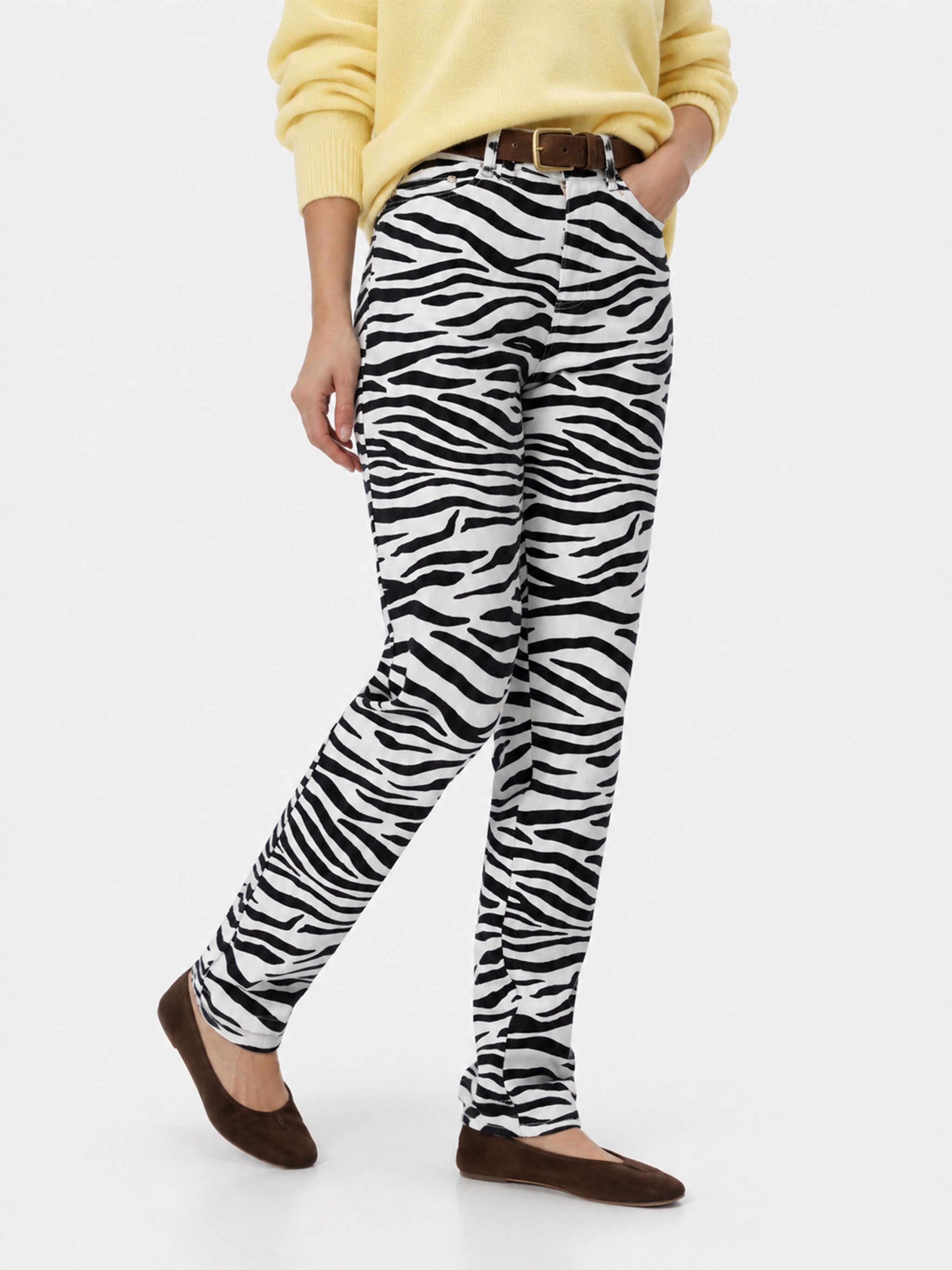 BELPER ベルパー PRINTED PANTS size 1 Belleville zebra print denim pants – MC2 Saint Barth