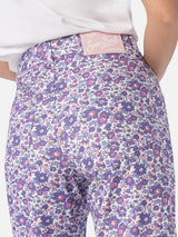 Woman lilac Betsy print denim Belleville | MADE WITH LIBERTY FABRIC