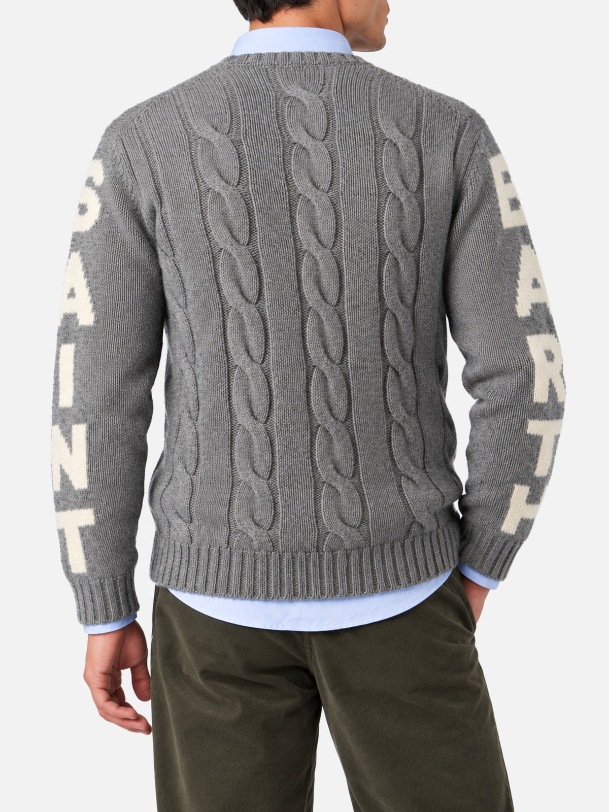 Jersey de punto trenzado pesado Bergen grey melange 