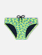 Boy swim briefs Billy with dinosaur print