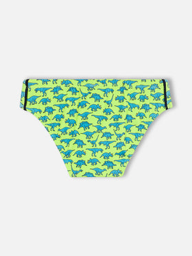 Boy swim briefs Billy with dinosaur print - MC2 Saint Barth