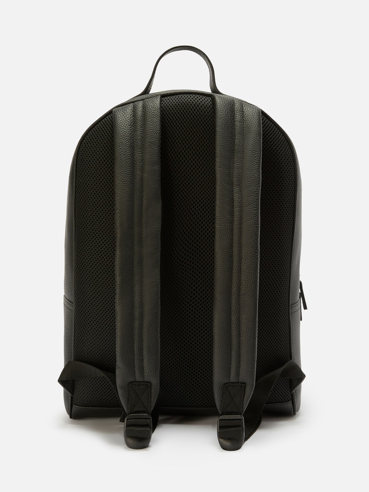 crosshatched leather backpack Backpack in Black leather