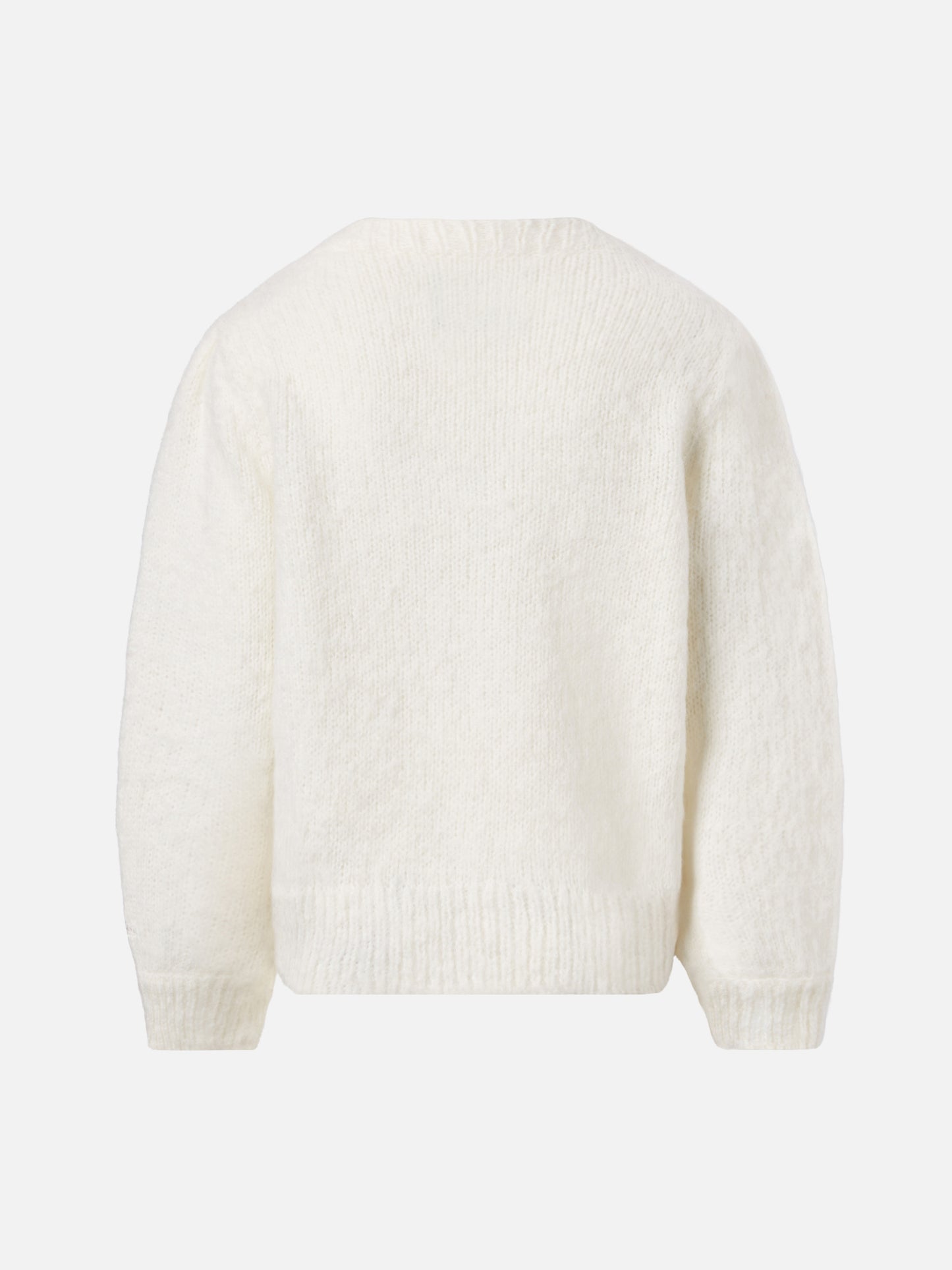 Gebürsteter Pullover Bloom Soft mit gehäkelten Herzapplikationen