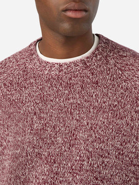Red Blunt wool crewneck with mouliné knit