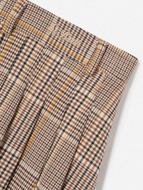 Beige Blay flannel skirt with tartan pattern