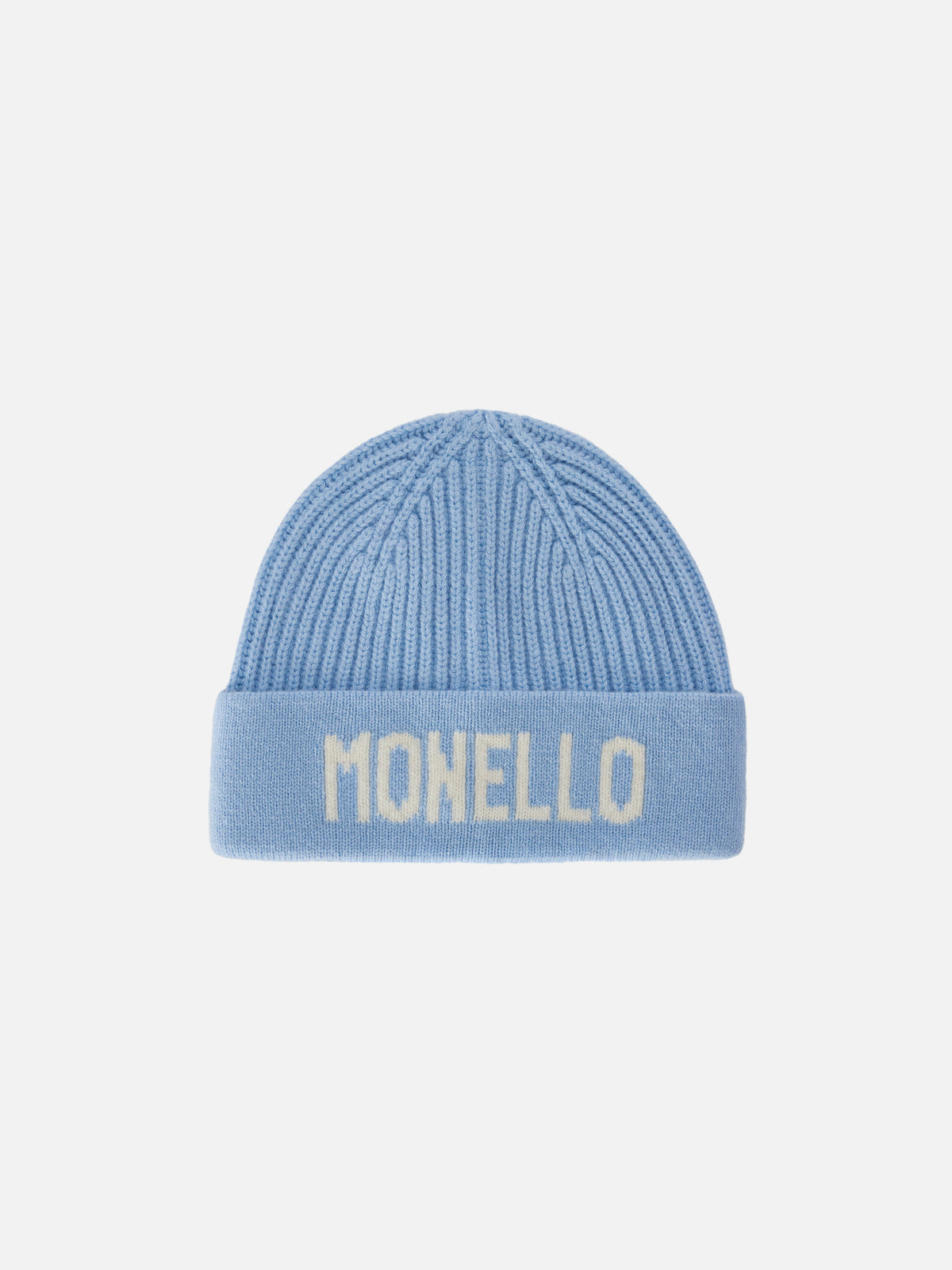 Leichte blue Benjie-Mütze mit Monello-Schriftzug 