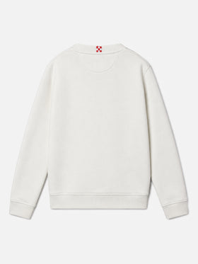 White Bobby sweatshirt with St. Barth Sport Club logo