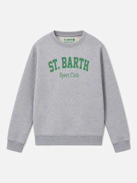 Light grey melange Bobby sweatshirt with St. Barth Sport Club logo