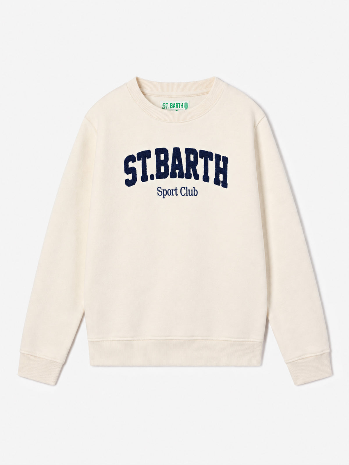 Sweatshirt Bobby in Creme mit Sport Club-Stickerei 