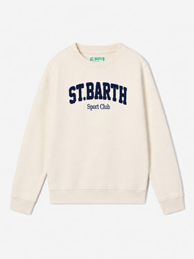 Sweatshirt Bobby in Creme mit Sport Club-Stickerei 