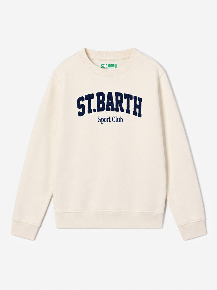 Sweatshirt Bobby couleur crème avec broderie Sport Club 