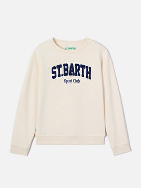 Cream Bobby sweatshirt with Sport Club embroidery