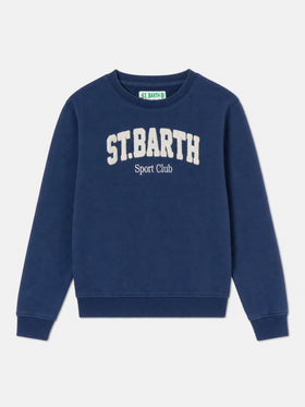 Sweat-shirt Bobby bleu marine avec broderie Sport Club 