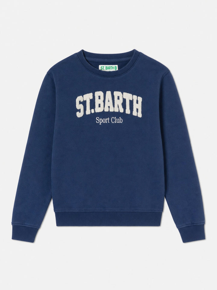 Felpa Bobby blu navy con ricamo Sport Club