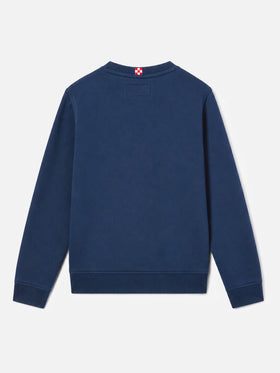 Sweat-shirt Bobby bleu marine avec broderie Sport Club 